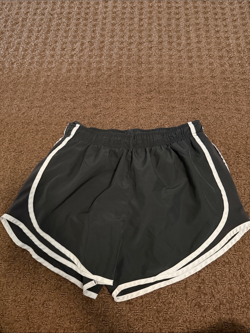 Nike Black Athletic Shorts with White Piping